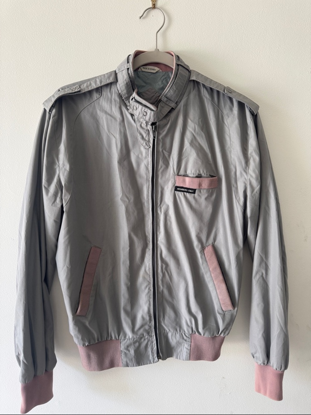 Vintage Members Only Light Gray Jacket